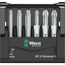 Wera 05073638001 Mini-Check SB Set Torsion Extra-Tough 50 mm Direct Drive PH / PZ / TX 6pc