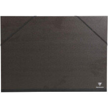 Clairefontaine 44700C Kraft Art Folder, A4, Elastic Straps - Black