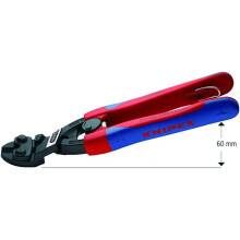 KNIPEX CoBolt Compact Bolt Cutter 200 mm (71 22 200 T) – Induction-hardened edges, cuts bolts/nails up to Ø5.2 mm, spring-loaded locking handles