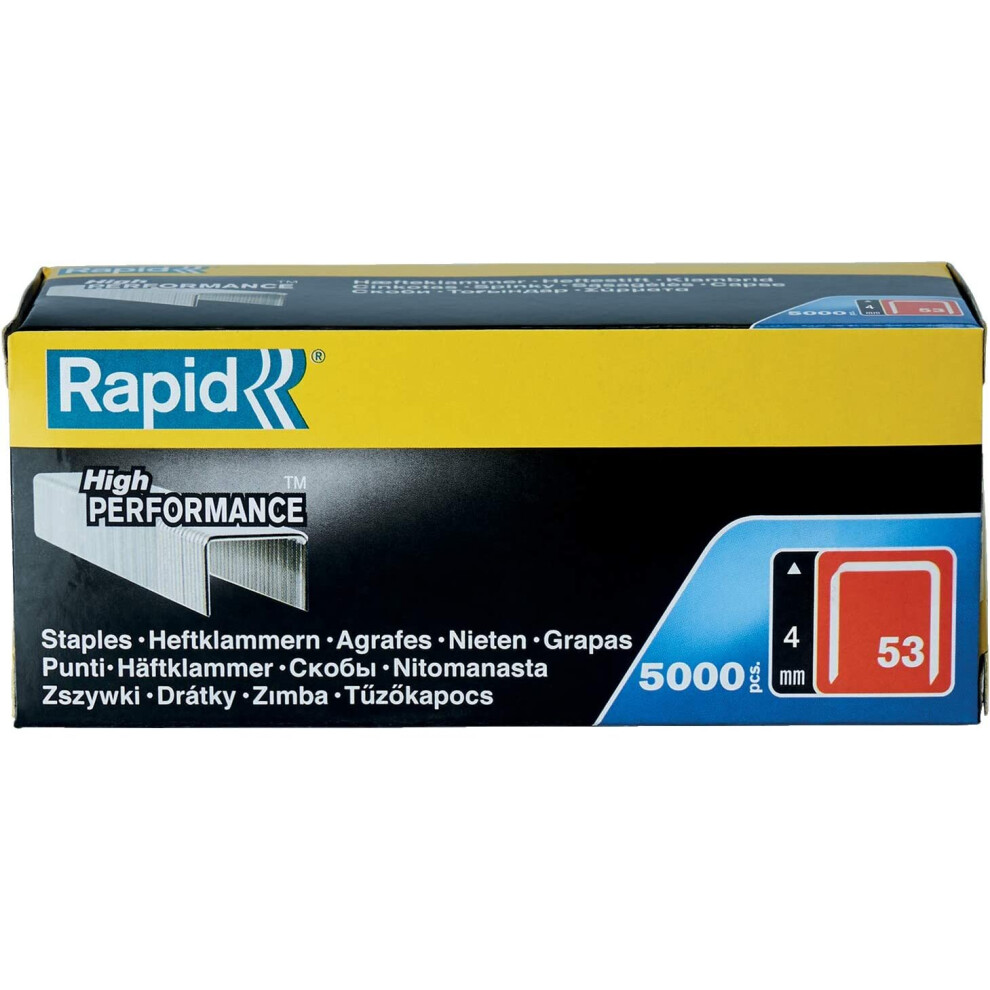 Rapid High Performance Staples, No.53, Leg Length 4 mm, 23808700 - 5000 Pieces