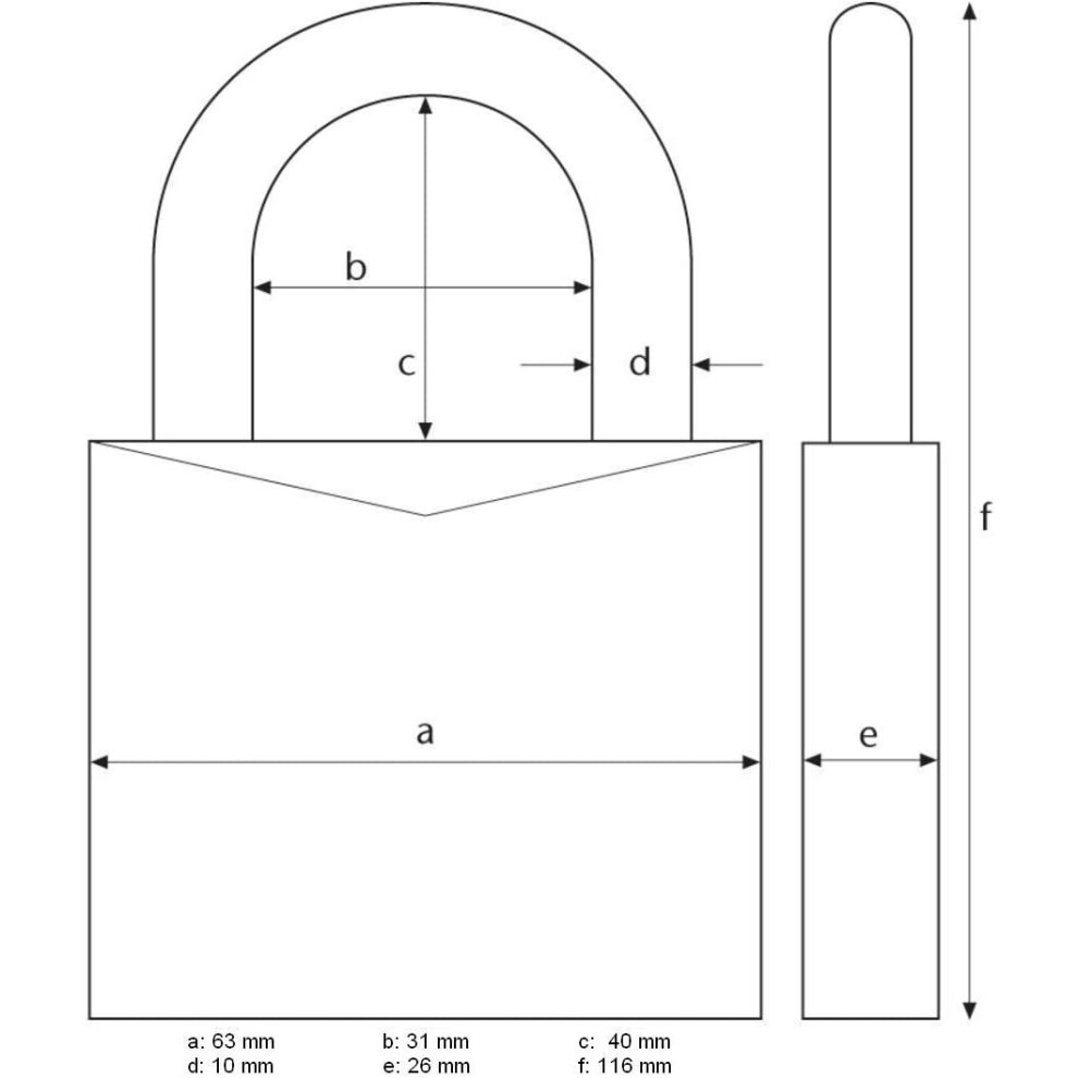 ABUS KG 20332 158/65 Combination Padlock, 65 mm