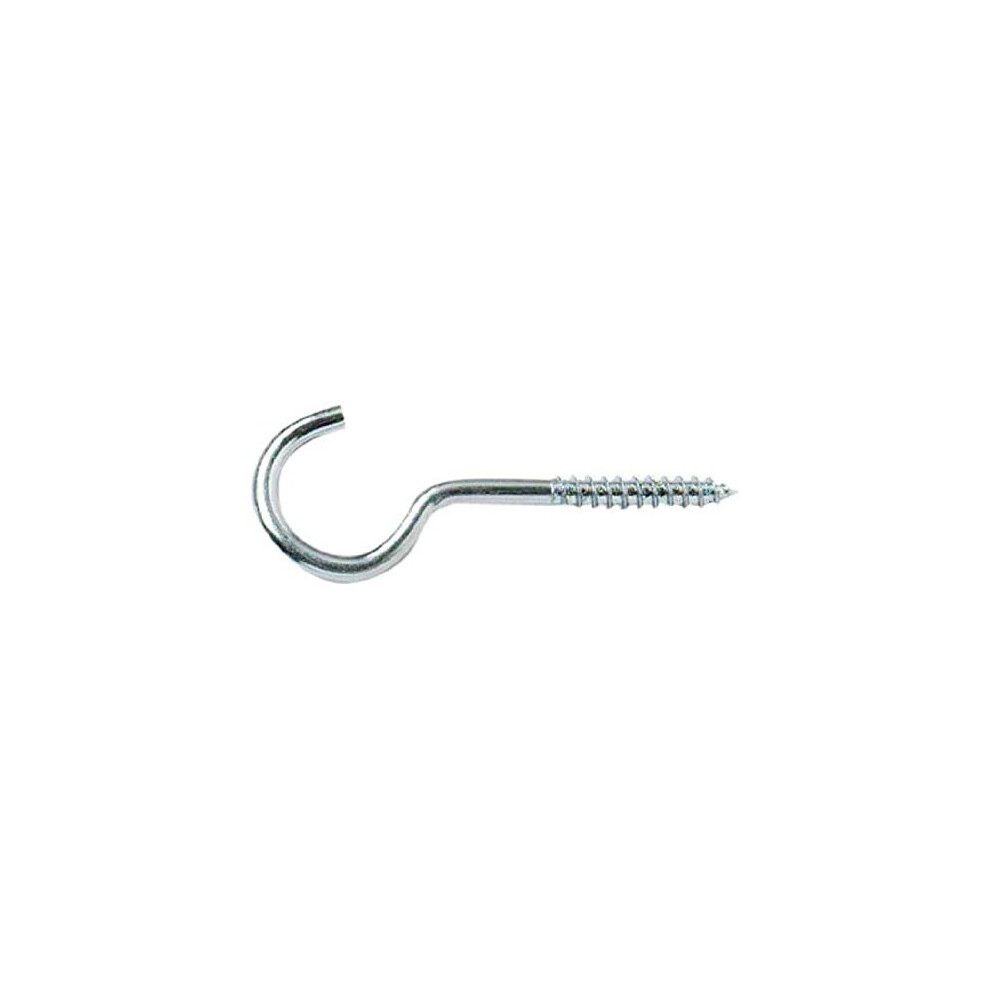 Merriway Bh01681 60Mm (2.3/8 Inch) Bzp Steel Screw In Ceiling Hook - Pack Of 20 5013249349415