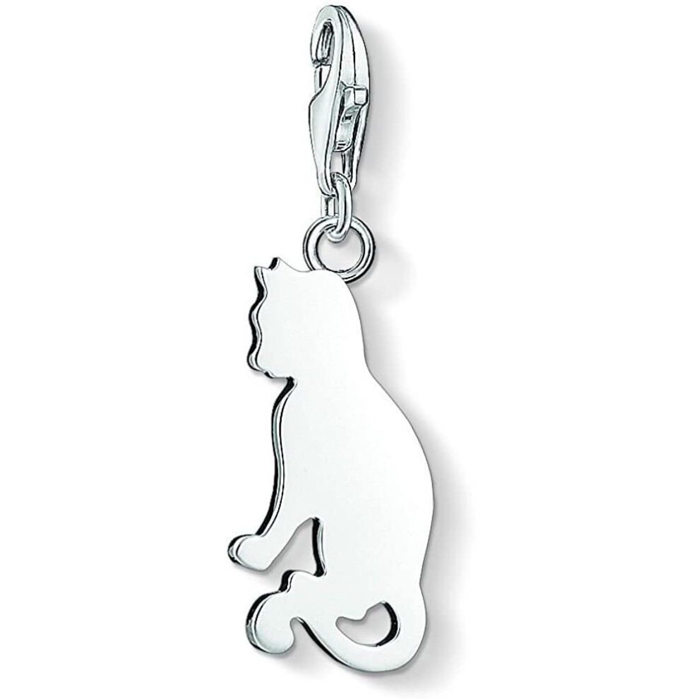 Thomas Sabo Women Charm Pendant Cat 925 Sterling Silver 1337-001-12