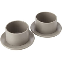 Merriway BH01572 Kingston King Size Castor Cups, Fits 50 mm Castors - Large, Beige, Pack of 2