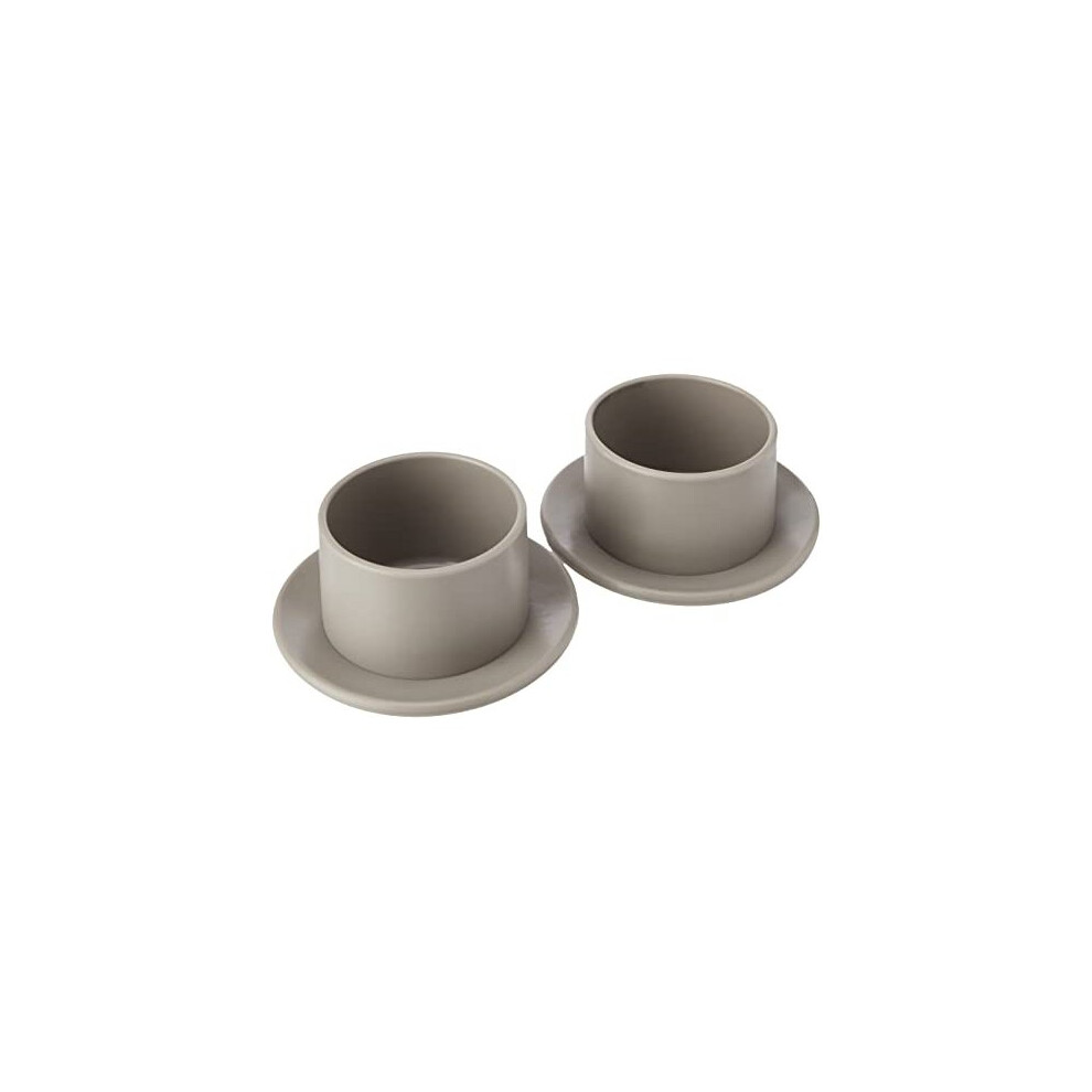 Merriway BH01572 Kingston King Size Castor Cups, Fits 50 mm Castors - Large, Beige, Pack of 2