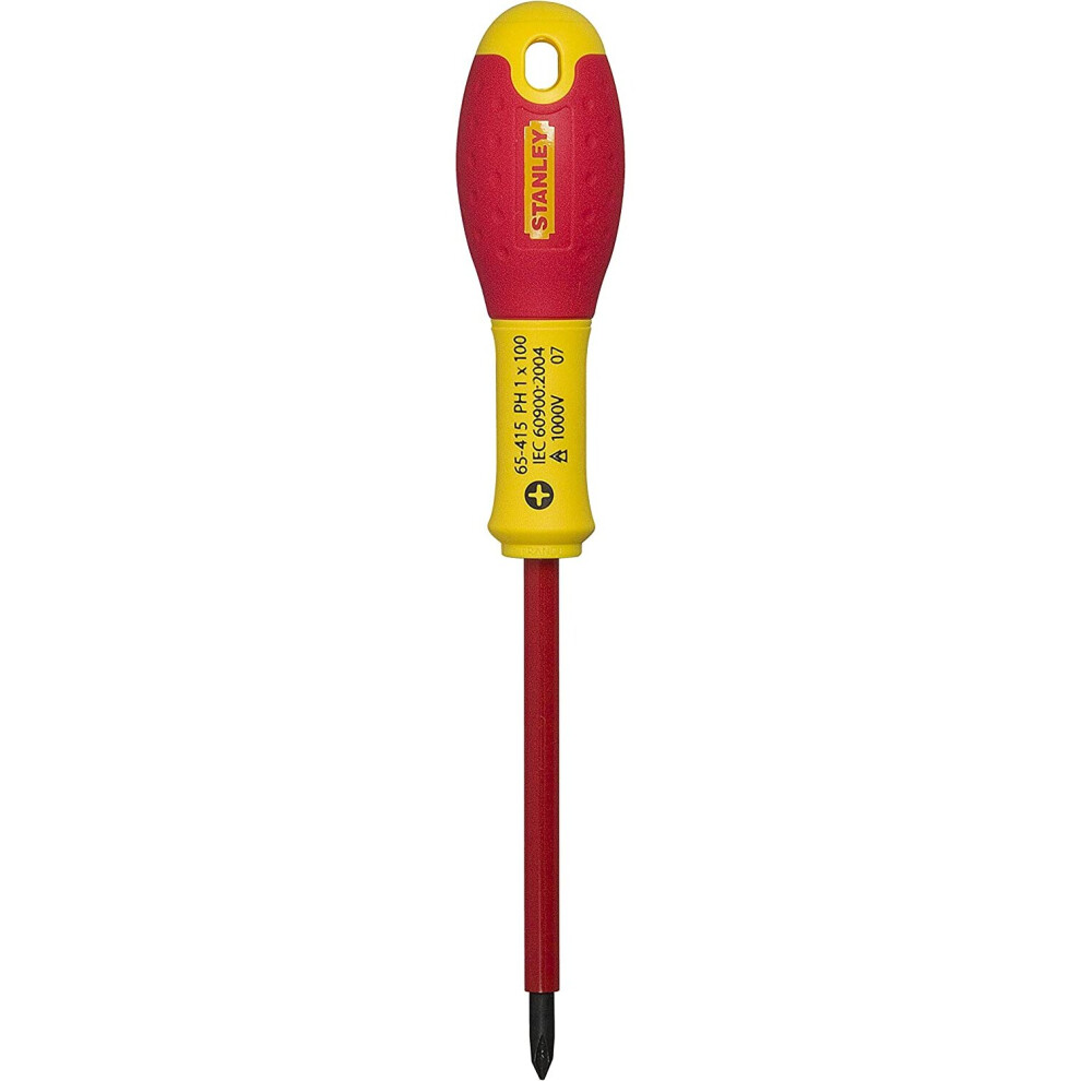 Stanley Fat Max Screwdriver Insulated Ph Ph1X100Mm-Red And Yellow