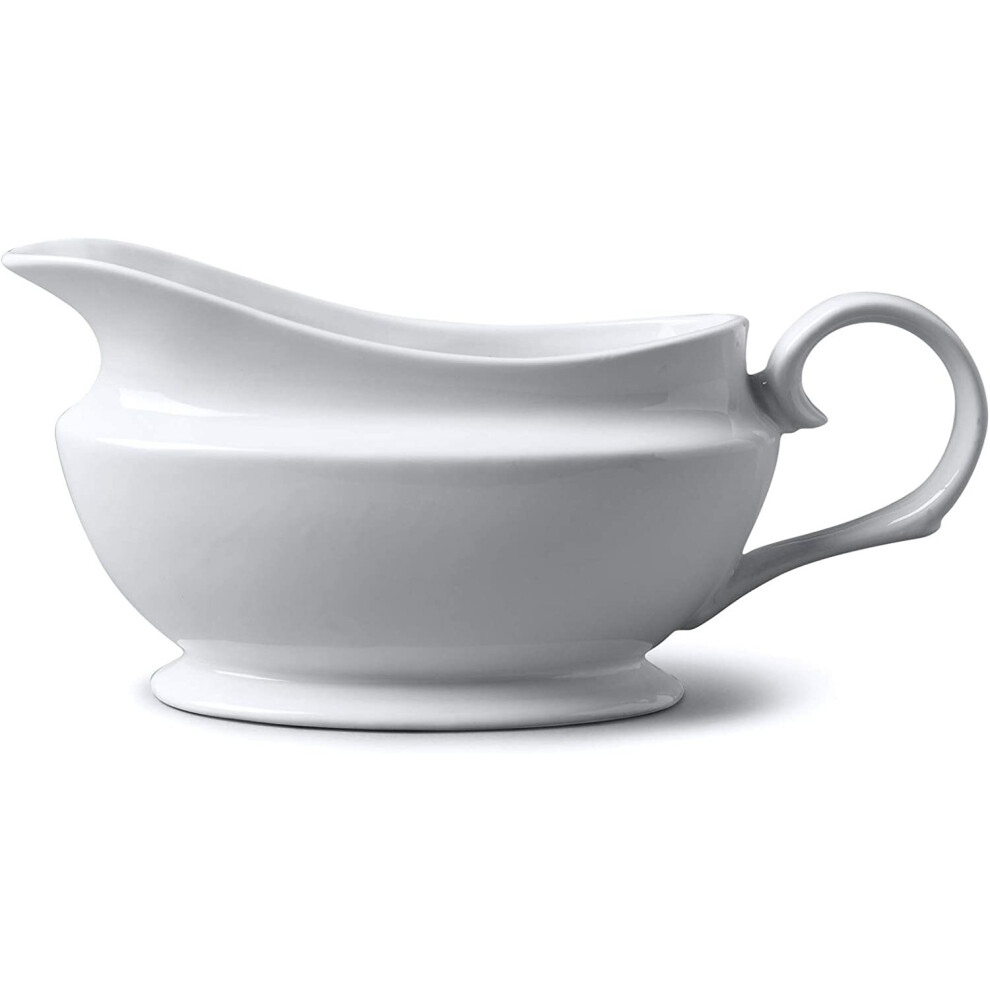 Wm Bartleet & Sons 1750 T195 Wm Bartleet & Sons Traditional Porcelain Gravy And Sauce Boat 500Ml, White