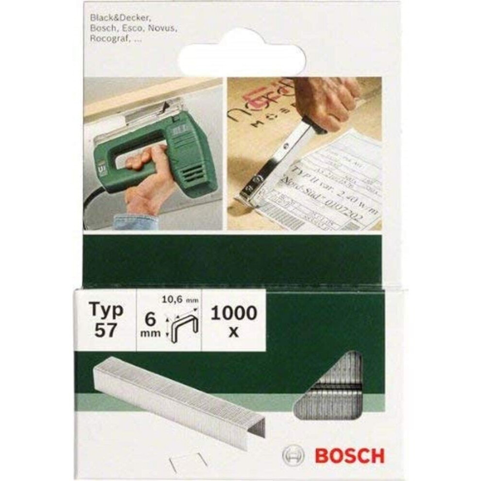 Bosch 2609255847 10mm Type 57 Flat Wire Staples (Pack of 1000)