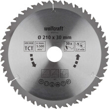 Wolfcraft TC Circular Hand Saw Blade, Brown Series I 6737000 I Fast, Rough Cuts