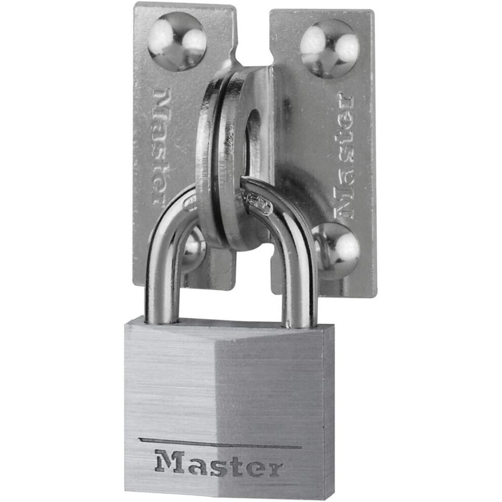 Master Lock 914060REURD Pack of Angled Padlock Eyes and Keyed Padlock