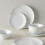 Amazon Amazon Basics 18-Piece Dinnerware Set - White Porcelain Coupe, Service for 6 6