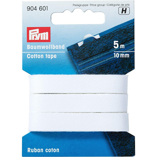 Prym Prym Cotton Tape 10 mm White