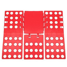 (Red) Clothes Folder Quick Shirt Folding Board For Children Adult Dress Pants T-shirt