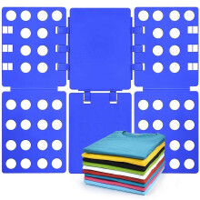 (Blue) Clothes Folder Quick Shirt Folding Board For Children Adult Dress Pants T-shirt