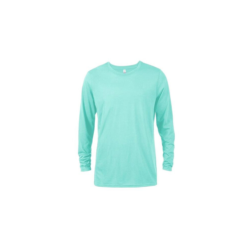 Platinum 027362101701 Adult Cvc Long Sleeve Crew Neck T-shirt, Celadon 