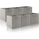 6-Pack Foldable Canvas Storage Boxes - Gray Collapsible Cube Organizer (27 x 28 x 27 cm) 1
