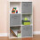 6-Pack Foldable Canvas Storage Boxes - Gray Collapsible Cube Organizer (27 x 28 x 27 cm) 12
