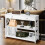 Costway 3-Tier Console Table Sofa Table Entryway Table with X-Design 3