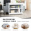 Costway 3-Tier Console Table Sofa Table Entryway Table with X-Design 8
