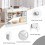 Costway 3-Tier Console Table Sofa Table Entryway Table with X-Design 4