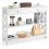 Costway 3-Tier Console Table Sofa Table Entryway Table with X-Design 1