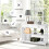 Costway 3-Tier Console Table Sofa Table Entryway Table with X-Design 5