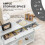 Costway 3-Tier Console Table Sofa Table Entryway Table with X-Design 6