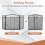 Costway Fireplace Screen Folding Spark Guard Freestanding Safety Fence 6
