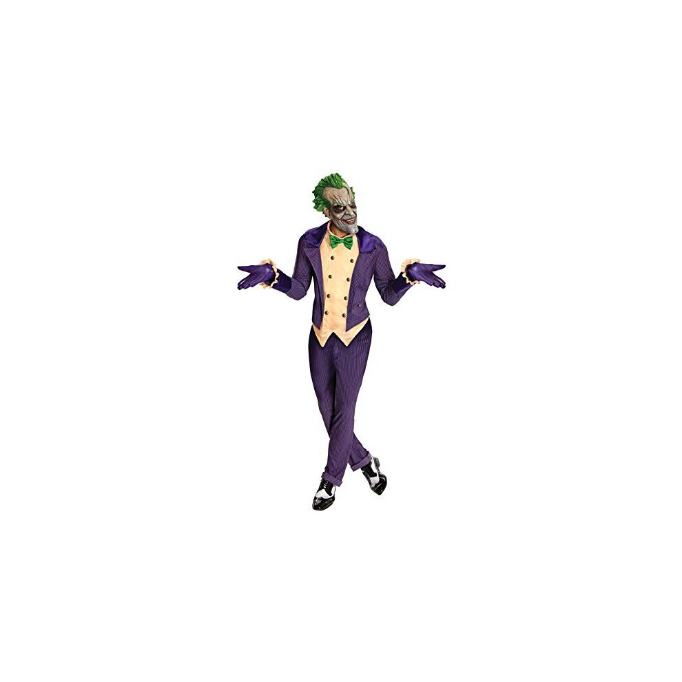 Rubie's Official DC Joker Costume, Batman Arkham City, Adult Standard Size , Purple