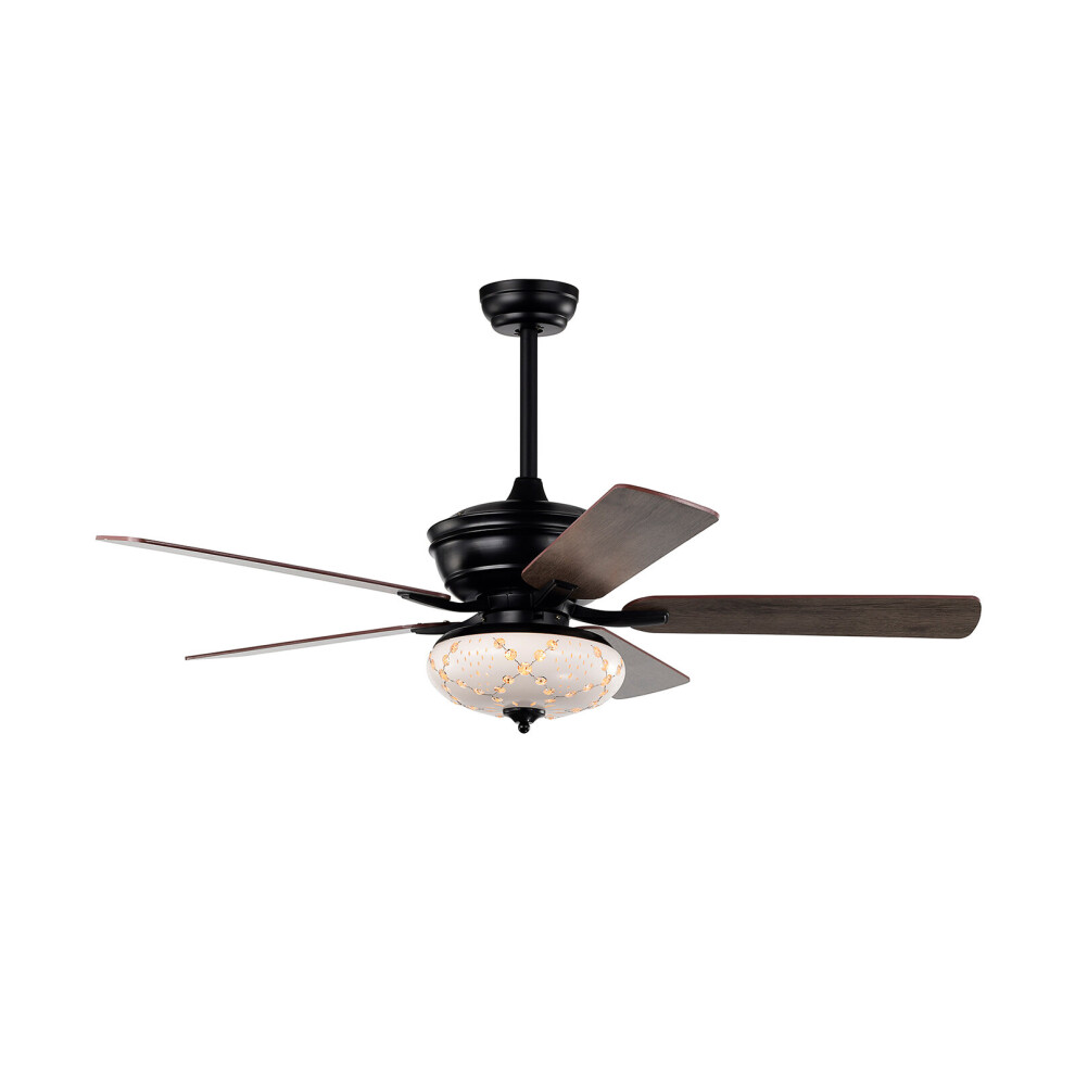 132cm Ceiling Fan with Remote Control  Indoor Retro Ceiling Fan