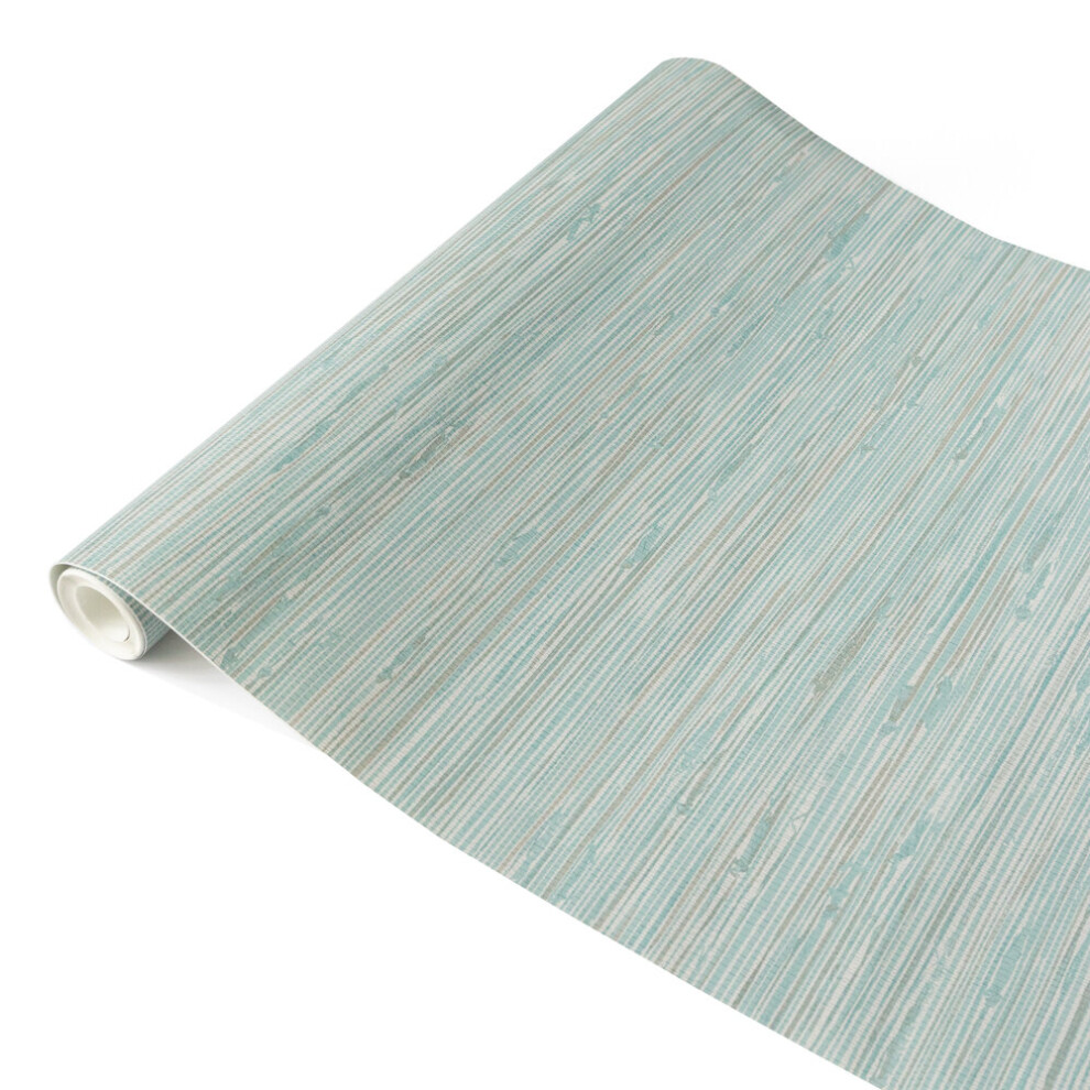 Nu Wallpaper Tibetan Grasscloth Teal Peel & Stick Wallpaper 5056525341147
