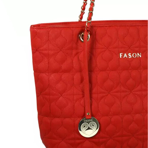 (Red) Fason Bags with Matching Purse, Red Or Green/Gold 2