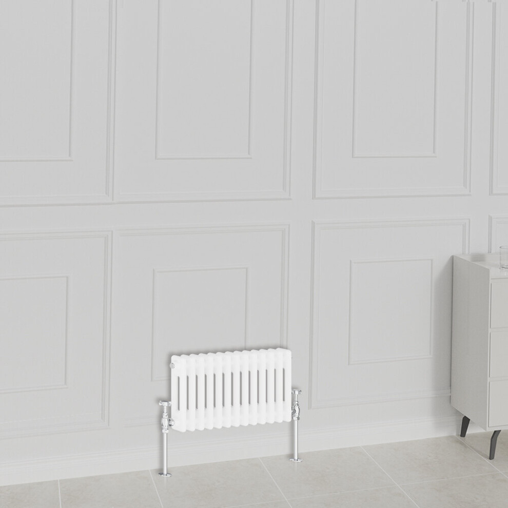 Nrg (300X605mm-2 Column, ) Traditional Radiator Horizontal Vertical Cast Iron Style Double Triple Panel Rads White