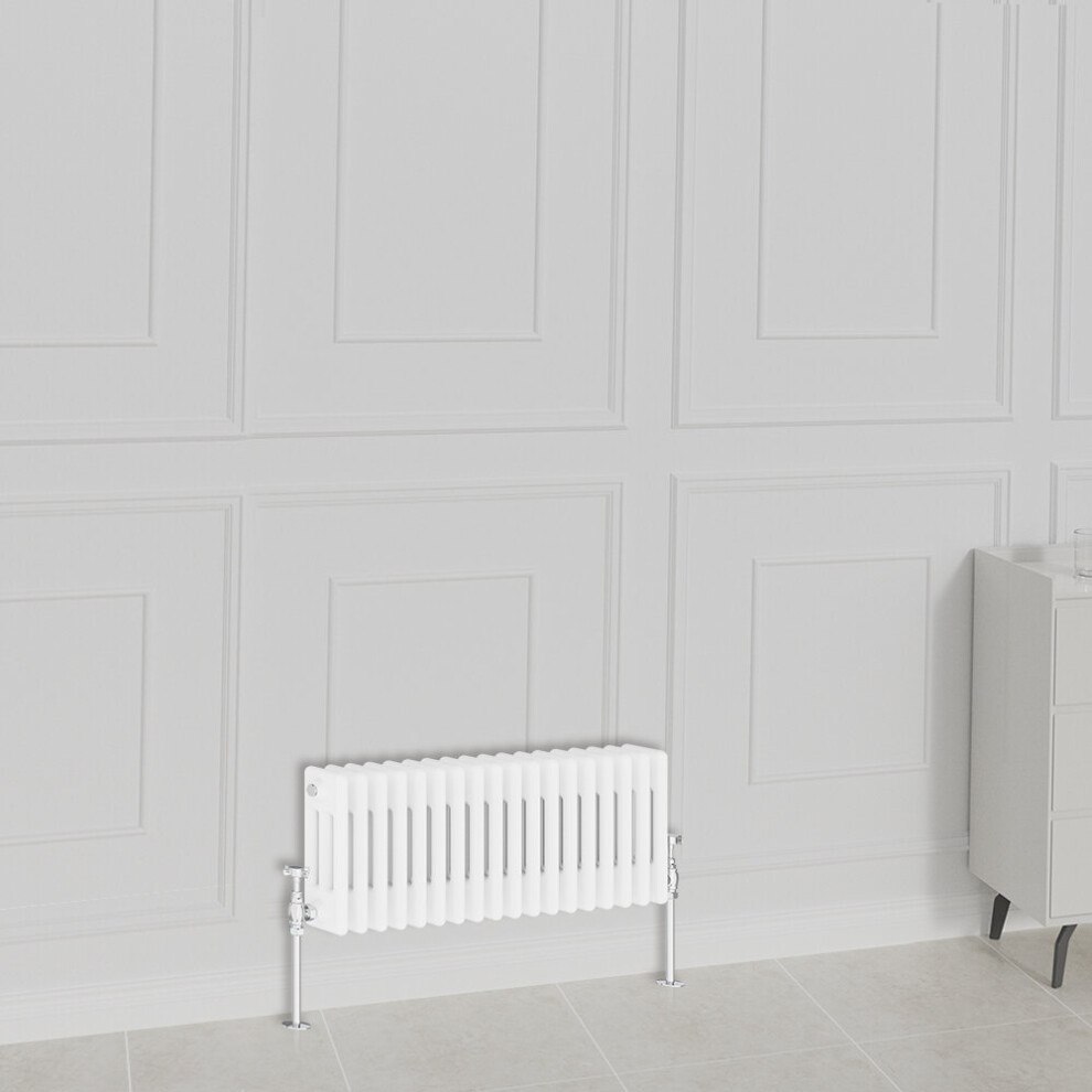 Nrg (300X830mm-3 Column, ) Traditional Radiator Horizontal Vertical Cast Iron Style Double Triple Panel Rads White
