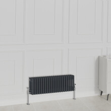 (300x1010mm-3 Column, Anthracite) NRG Traditional Radiator Horizontal Vertical Cast Iron Style Double Triple Panel Rads