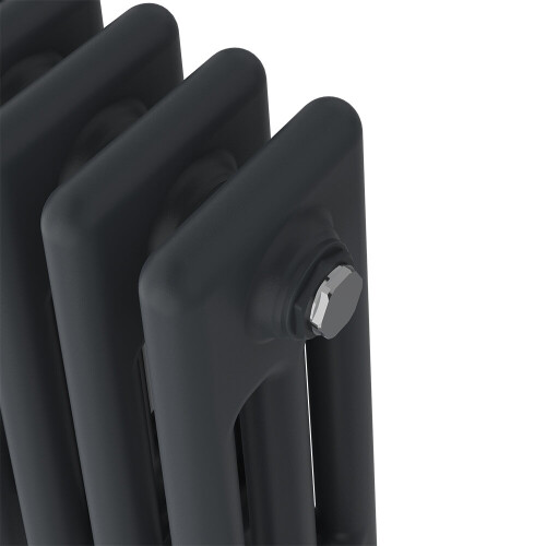 NRG (600x605mm-3 Column, Anthracite) NRG Traditional Radiator Horizontal Vertical Cast Iron Style Double Triple Panel Rads 2