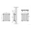 NRG (600x605mm-3 Column, Anthracite) NRG Traditional Radiator Horizontal Vertical Cast Iron Style Double Triple Panel Rads 5