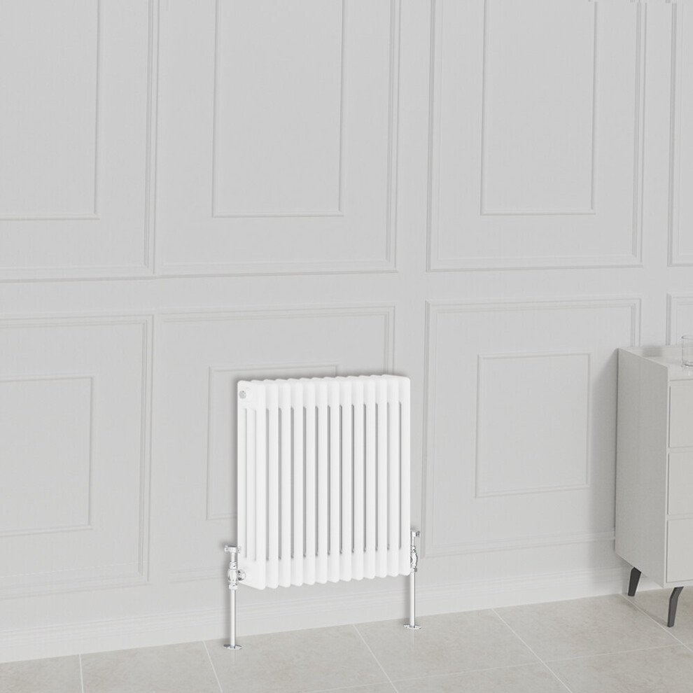 Nrg (600X605mm-3 Column, ) Traditional Radiator Horizontal Vertical Cast Iron Style Double Triple Panel Rads White