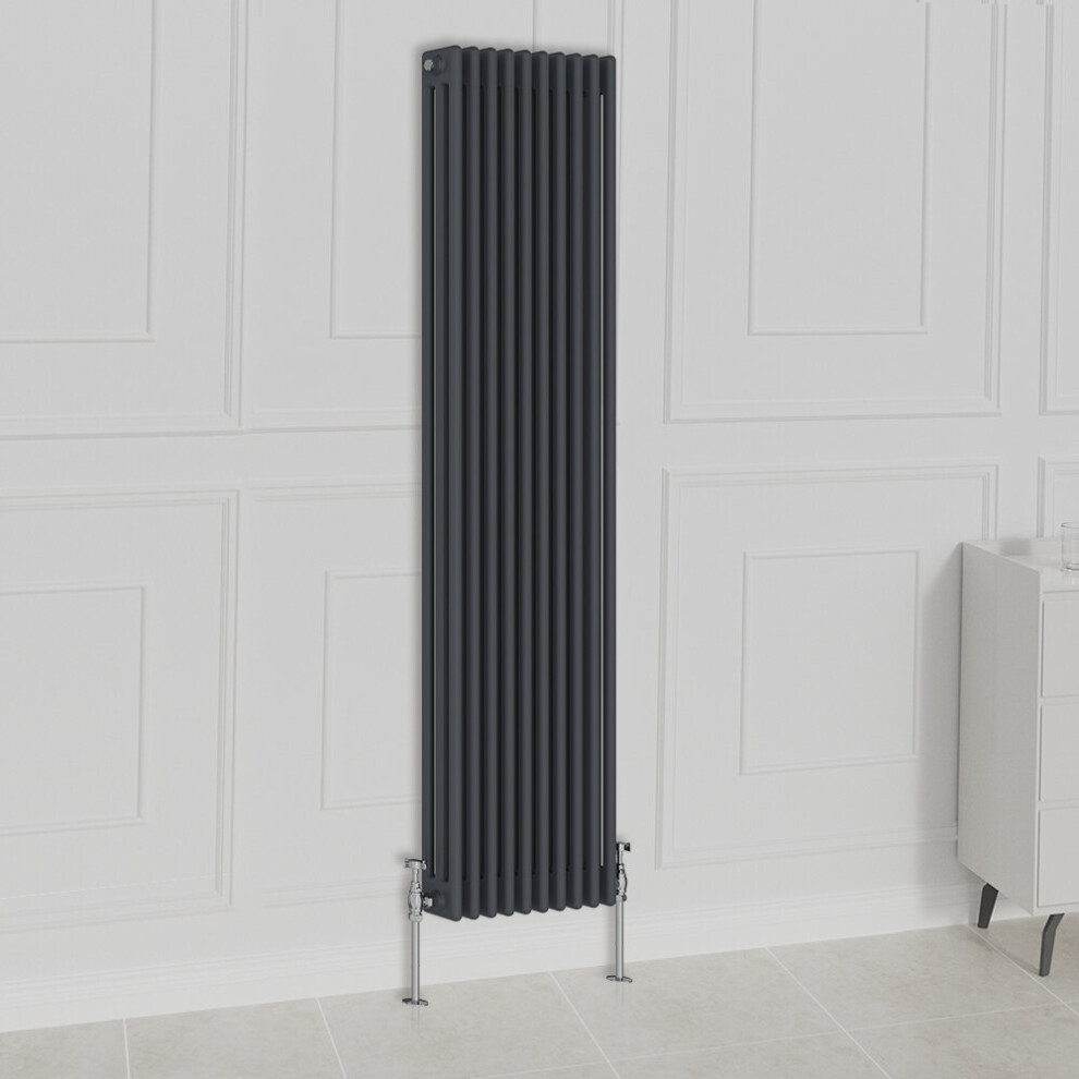 Nrg (1800X470mm-3 Column, ) Traditional Radiator Horizontal Vertical Cast Iron Style Double Triple Panel Rads Anthracite