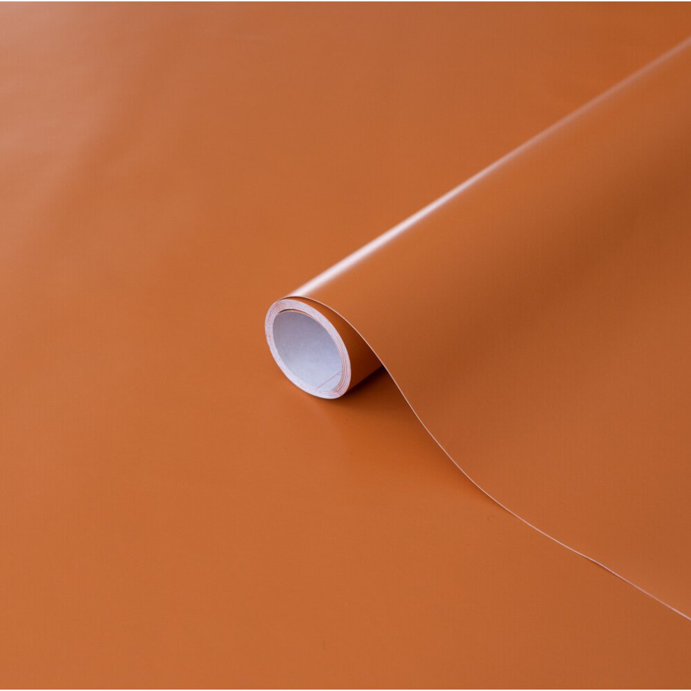 (5M) Dc Fix Matt Terracotta Sticky Back Plastic Vinyl Wrap Film (67.5Cm Wide)