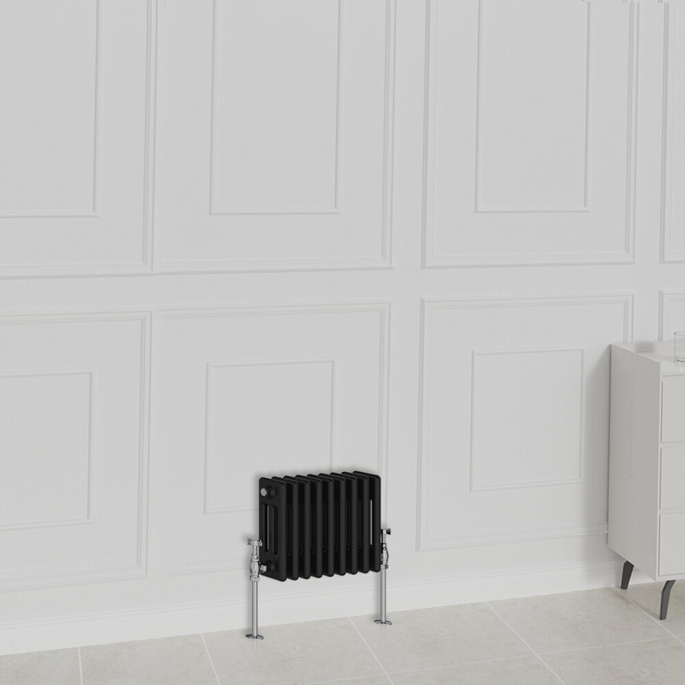 Nrg (300X425mm-3 Column, ) Traditional Radiator Horizontal Vertical Cast Iron Style Double Triple Panel Rads Black