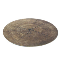 38cm Brown Single Printed Tree Trunk Slice Cork Backed Dinner Placemat