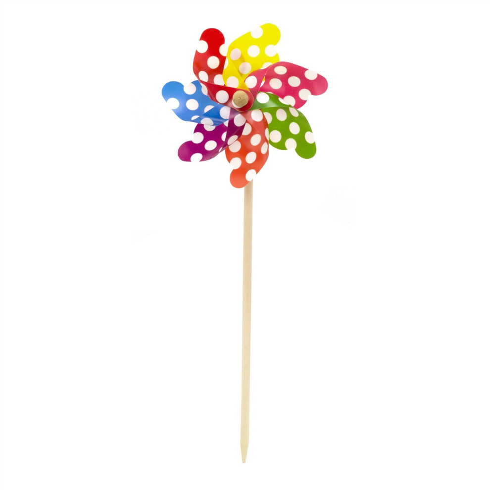 45cm Traditional Wooden Wind Spinner Windmill Ornament For Garden Decoration