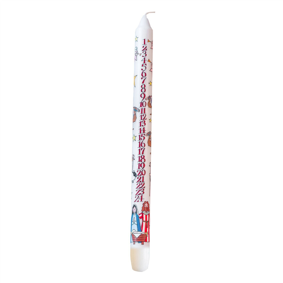 Carousel Countdown To Christmas Advent Candle | Advent Christmas Candle - Nativity