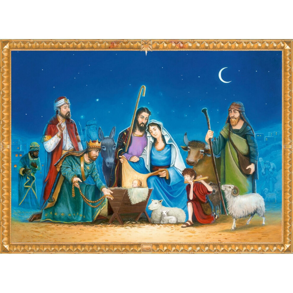 Carousel Christmas Advent Calendar The Christmas Story | Nativity Picture Advent Calendar