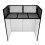 Supporto DJ Booth cabina tavolo pieghevole setup mobile discoteca nero e bianco 5