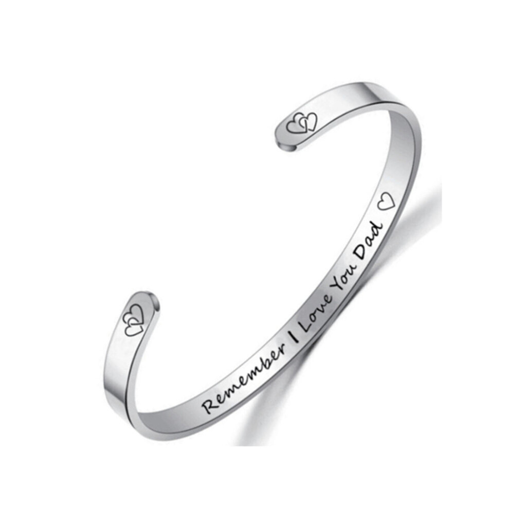 (dad) Family Stainless Steel Lettering Bracelet