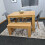 Dining Table,4 Grey Chairs and 1 Bench Oak Effect Set of 6 6