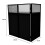 Supporto DJ Booth cabina tavolo pieghevole setup mobile discoteca nero e bianco 7
