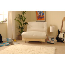 (Natural, Small Single) Comfy Living Albury Futon Sofa Bed
